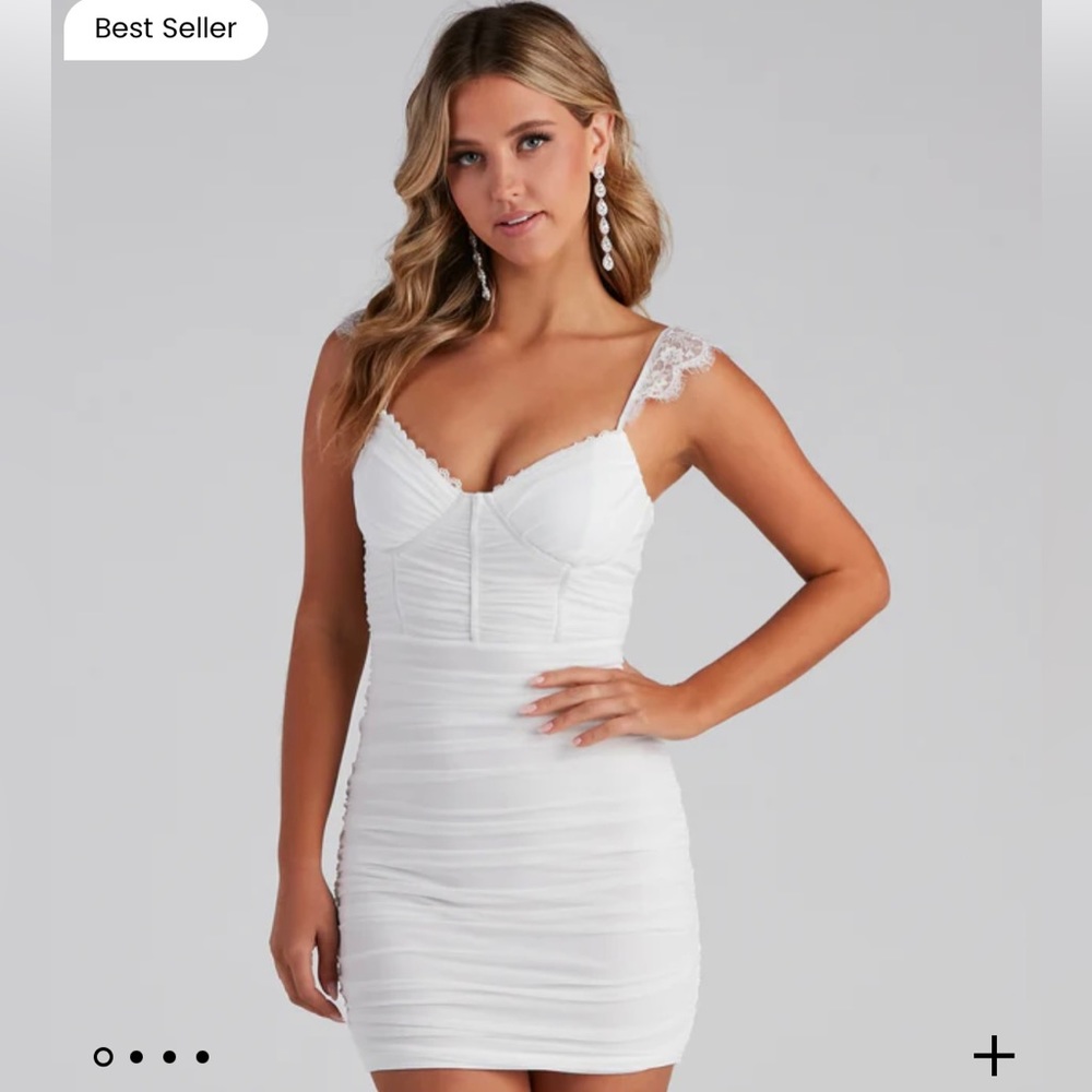 White Lace Bodycon Dress